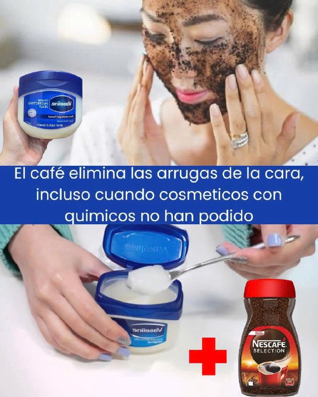 Mezcla de café y vaselina para exfoliante