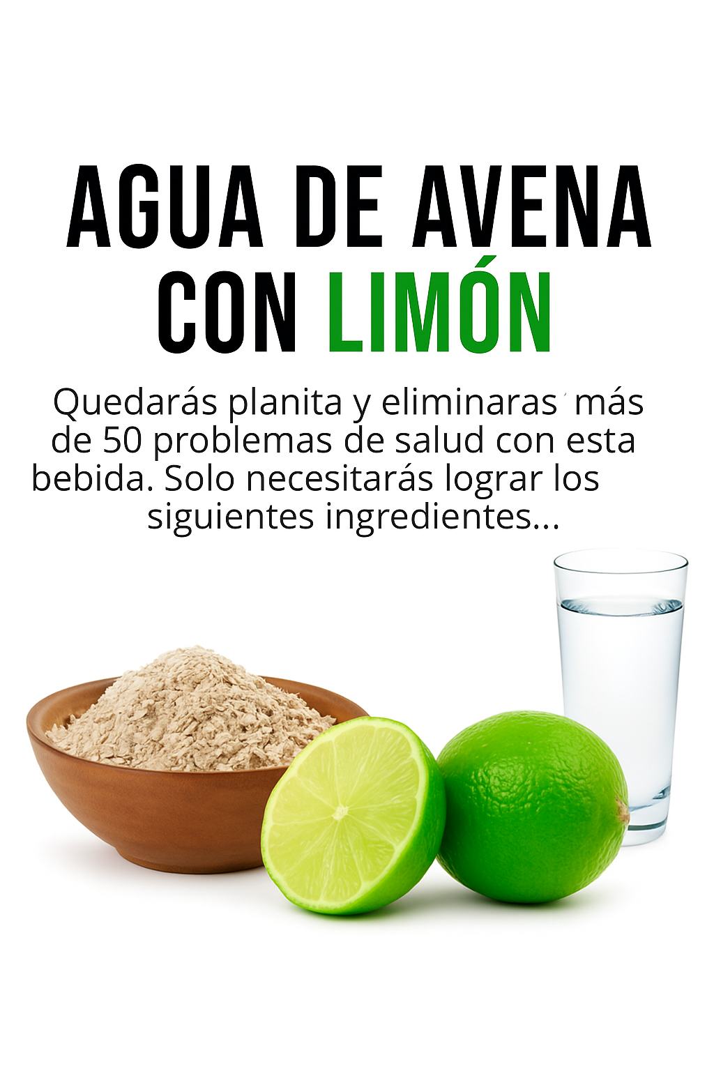 Agua de Avena con Limón