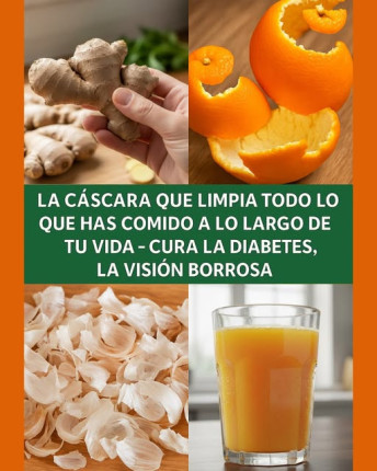 Cáscara de naranja, ajo y jengibre