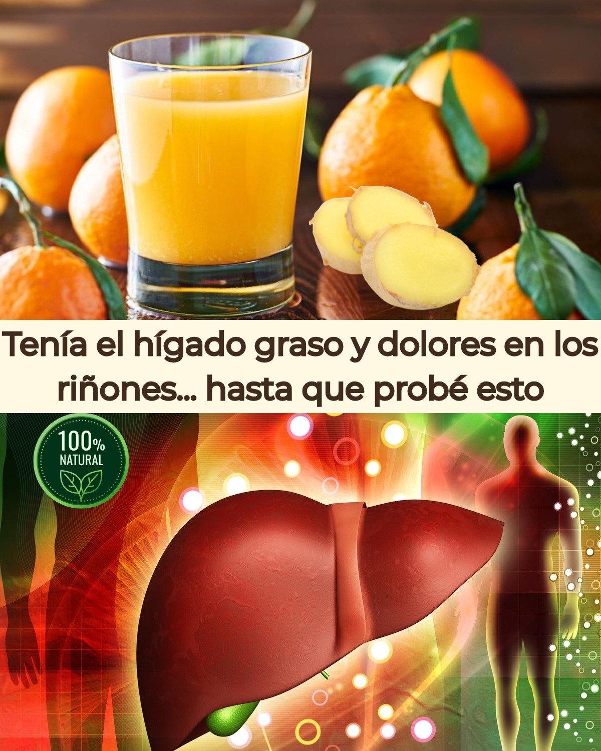 Jugo de mandarina con jengibre