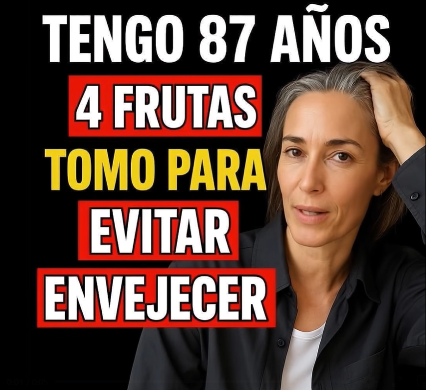 Persona de 87 años con frutas